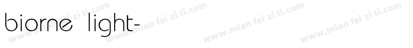 biorne light字体转换